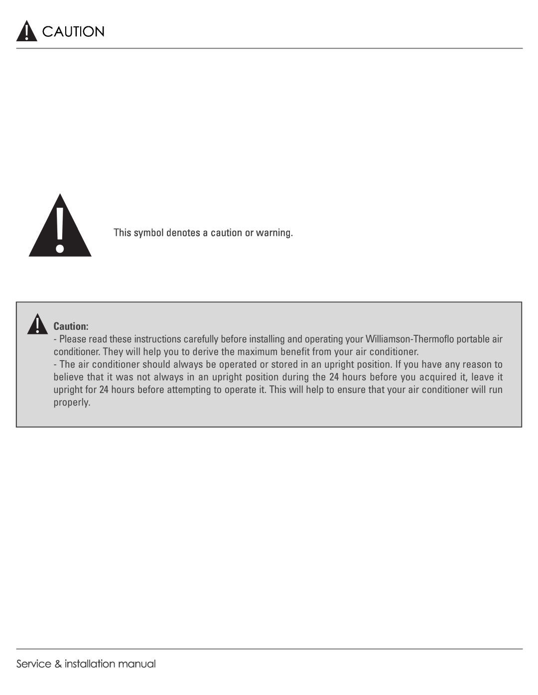 Alpine 12PRA Service & installation manual, This symbol denotes a caution or warning 