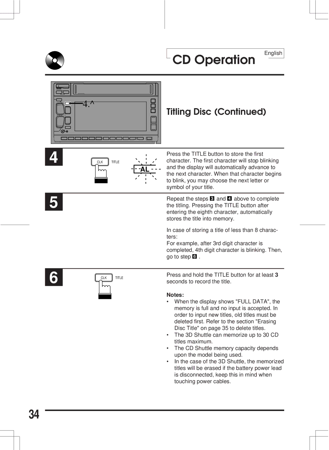 Alpine 3DA-W882E owner manual Symbol of your title 