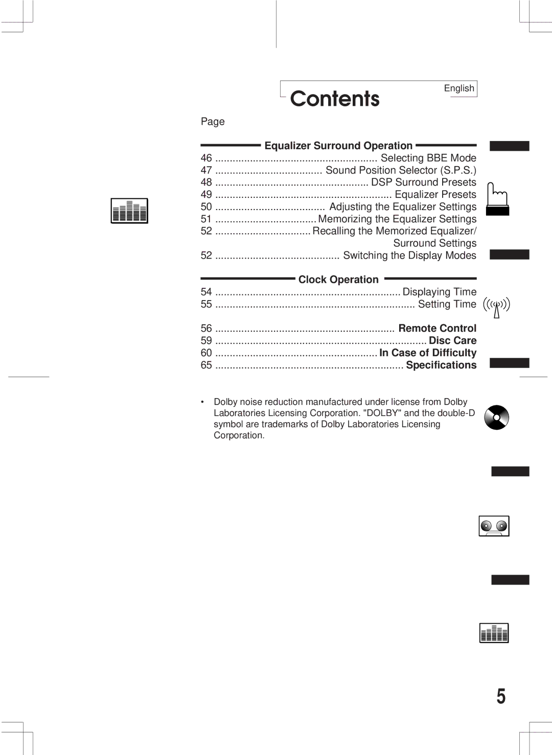 Alpine 3DA-W882E owner manual Clock Operation 