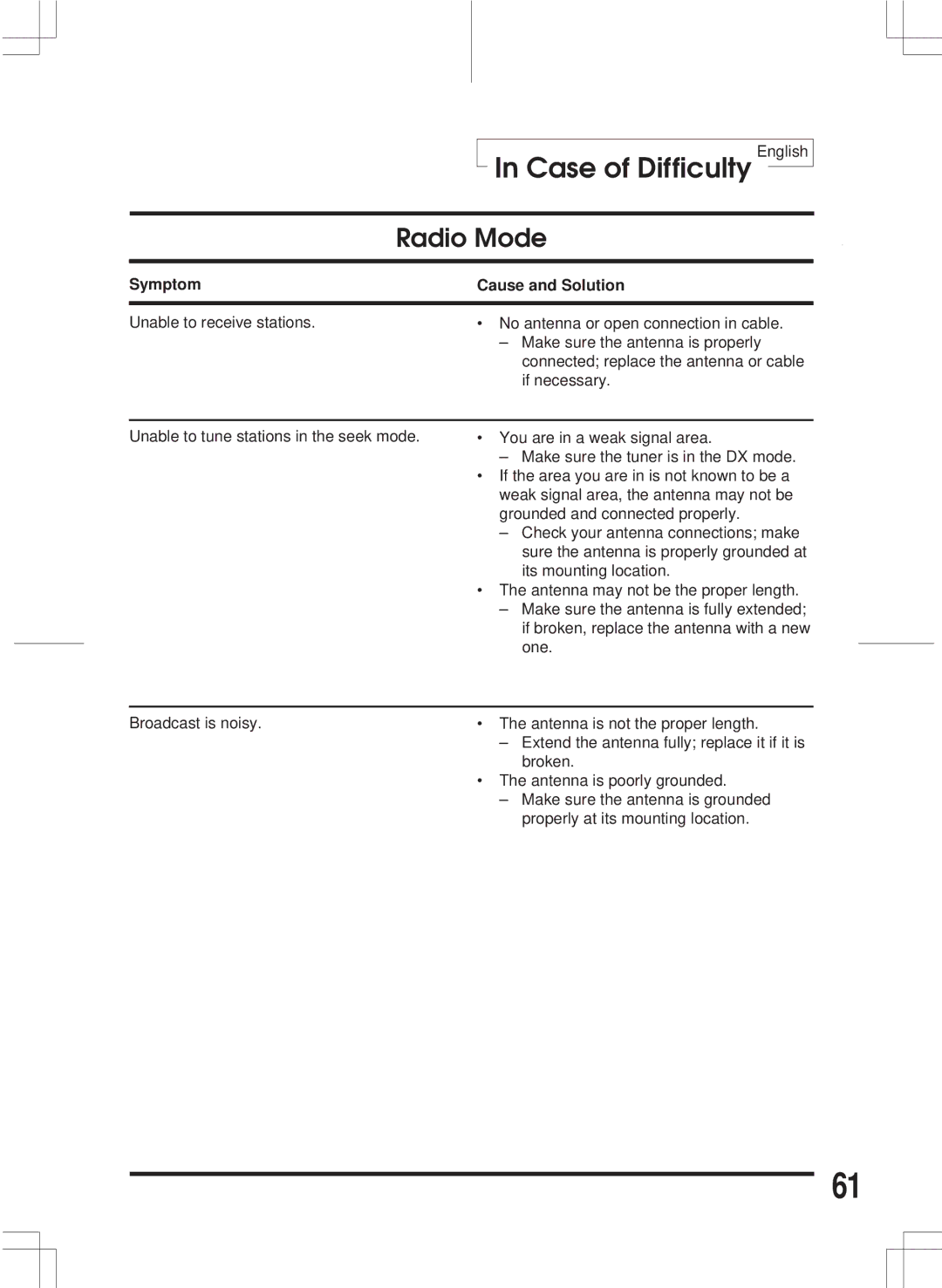 Alpine 3DA-W882E owner manual Radio Mode 