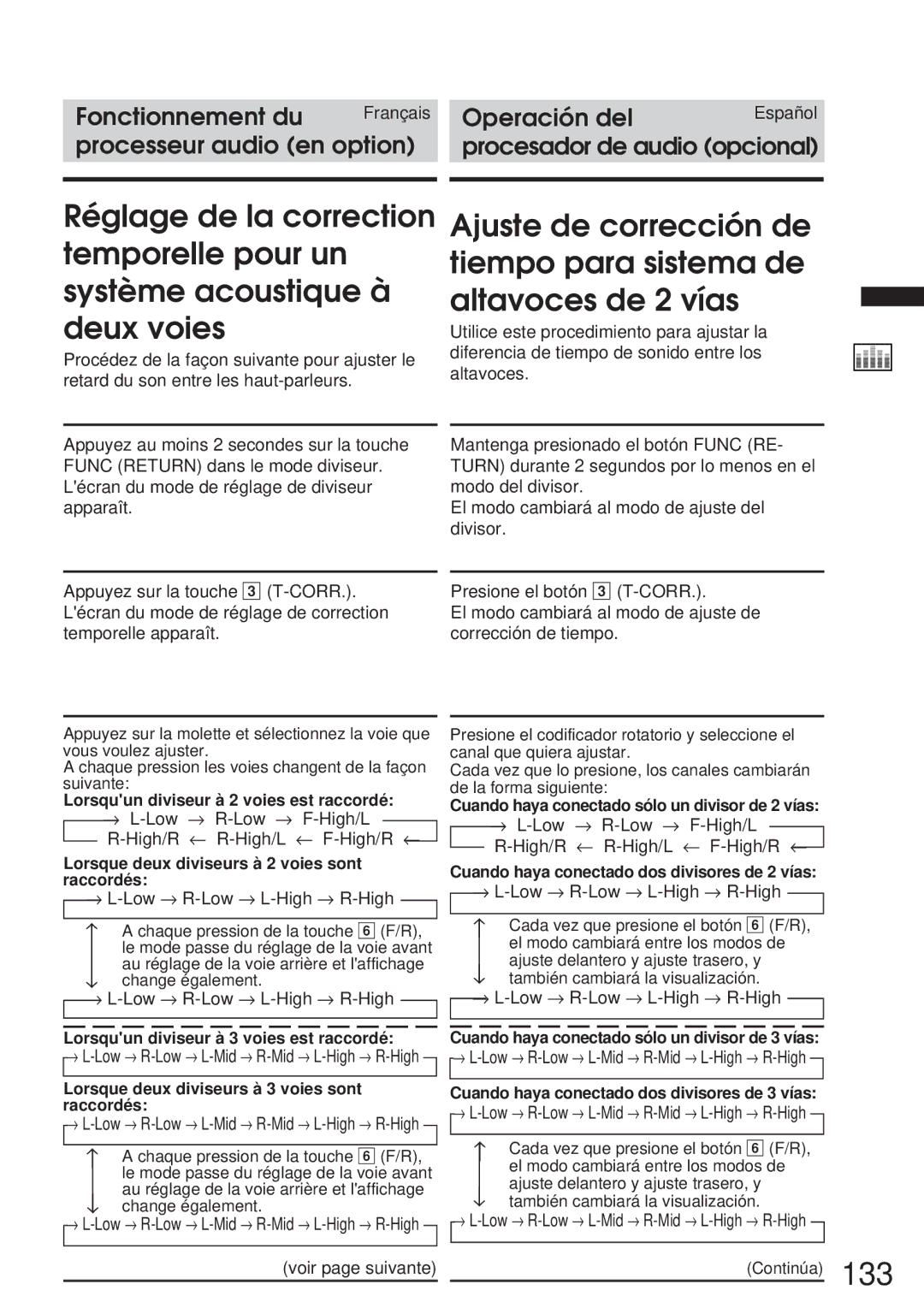 Alpine 68P21523Y62-B owner manual Cuando haya conectado sólo un divisor de 2 vías 