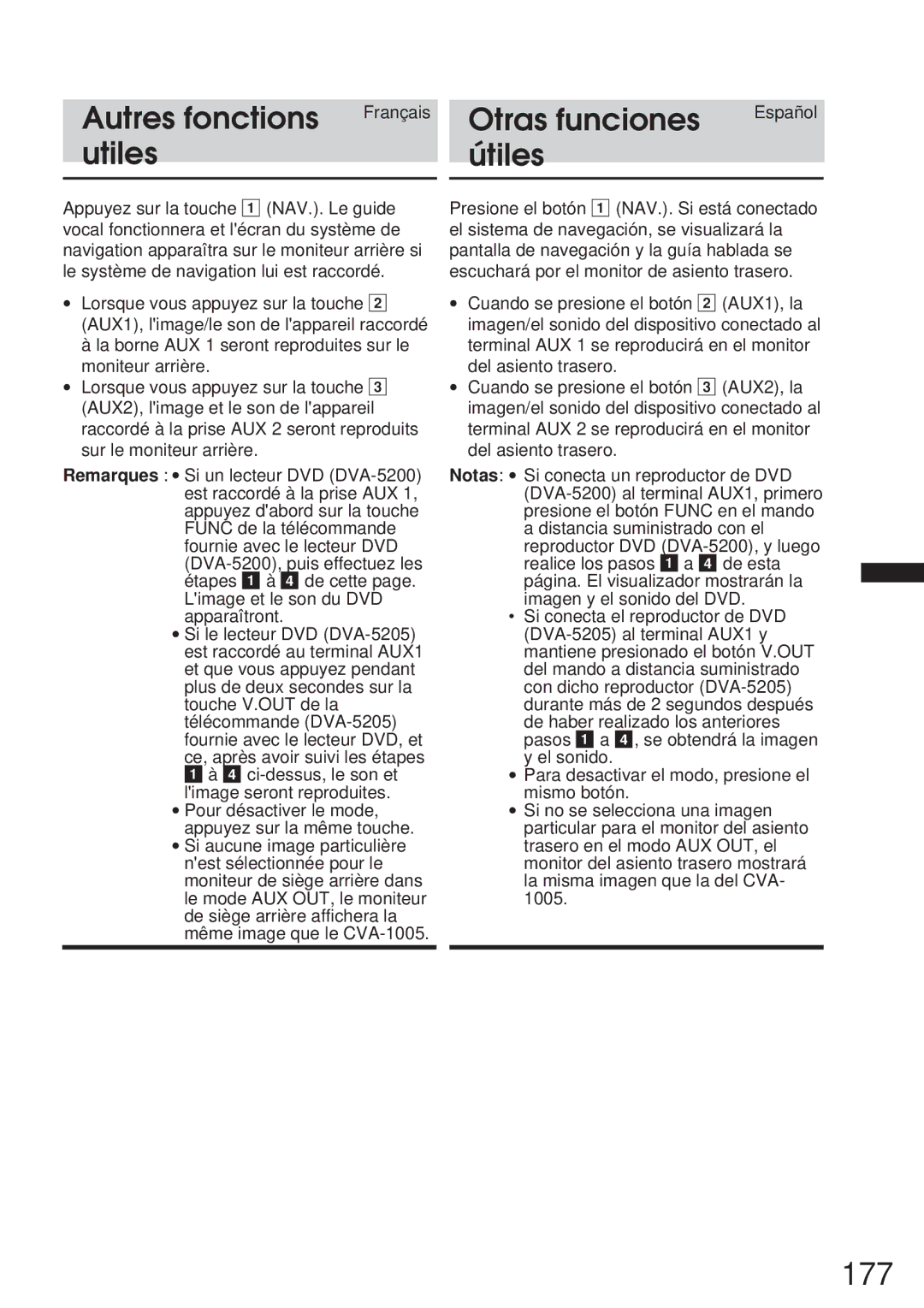 Alpine 68P21523Y62-B owner manual 177, Utiles Útiles 