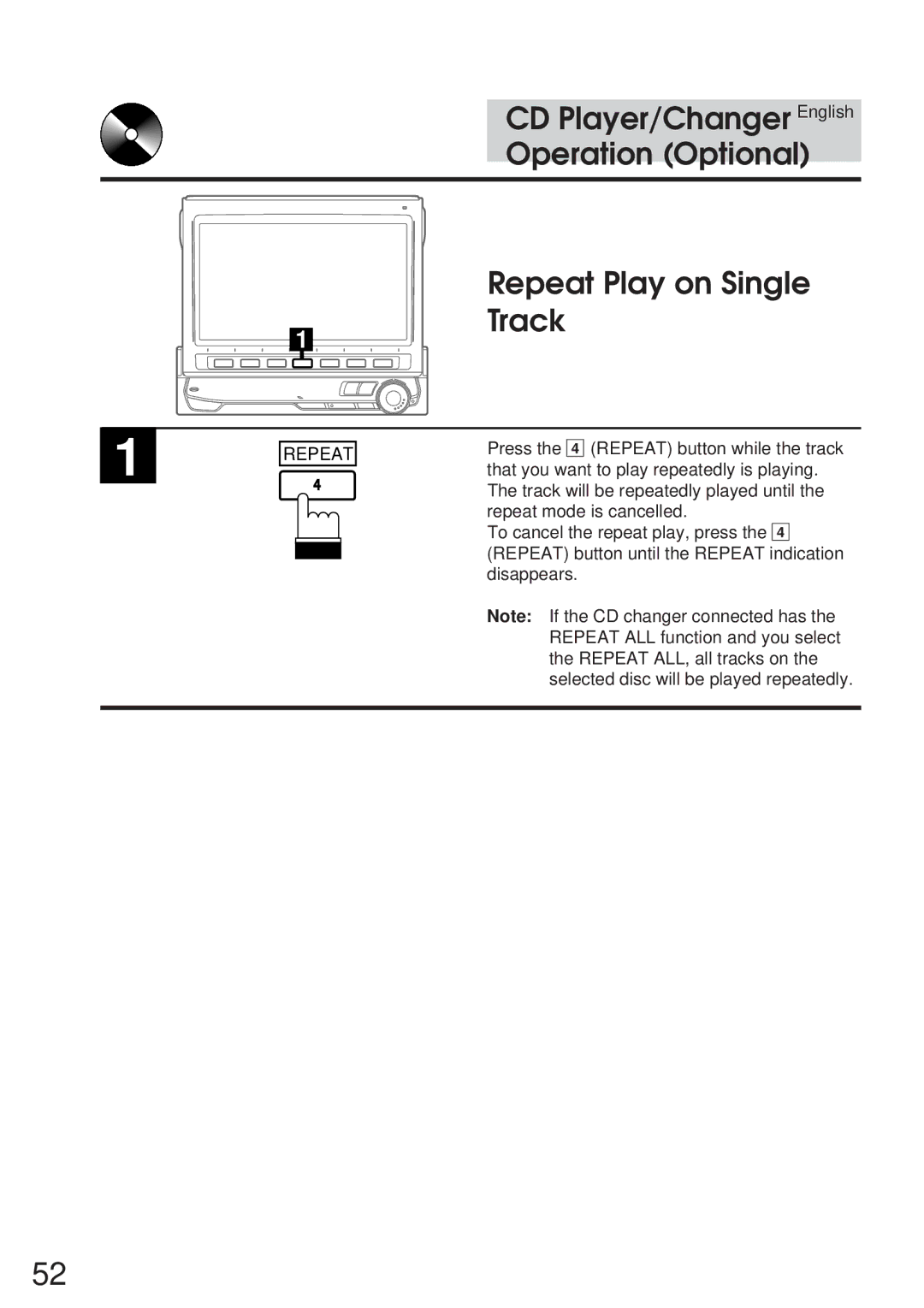 Alpine 68P21523Y62-B owner manual Repeat 