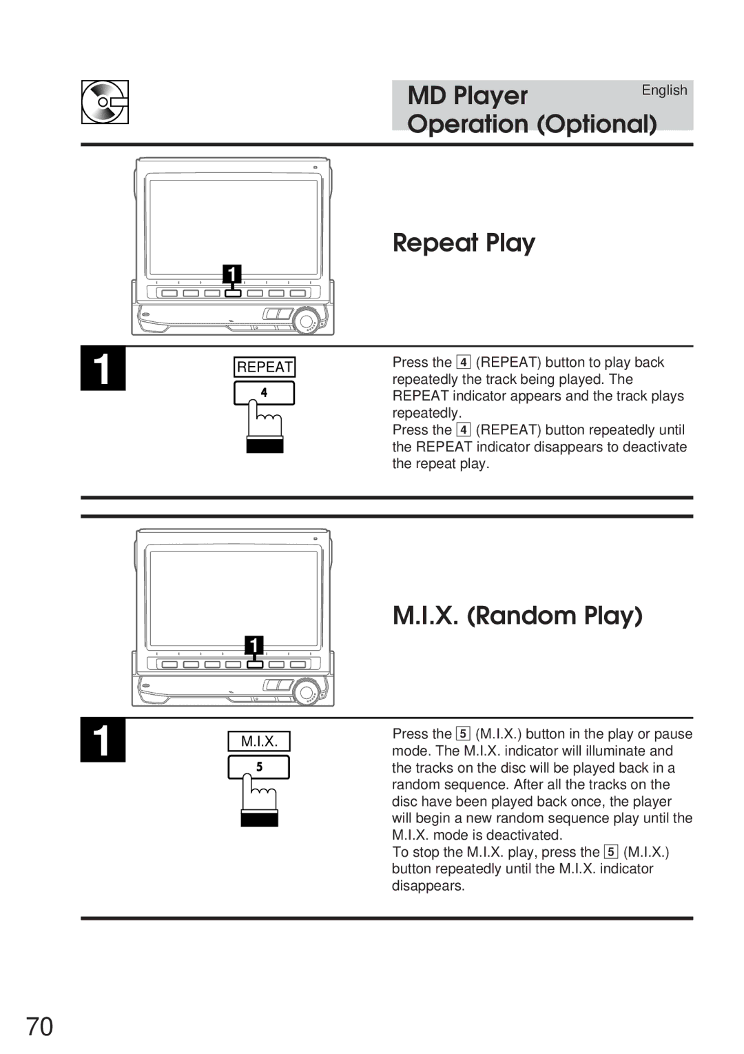 Alpine 68P21523Y62-B owner manual Repeat Play 