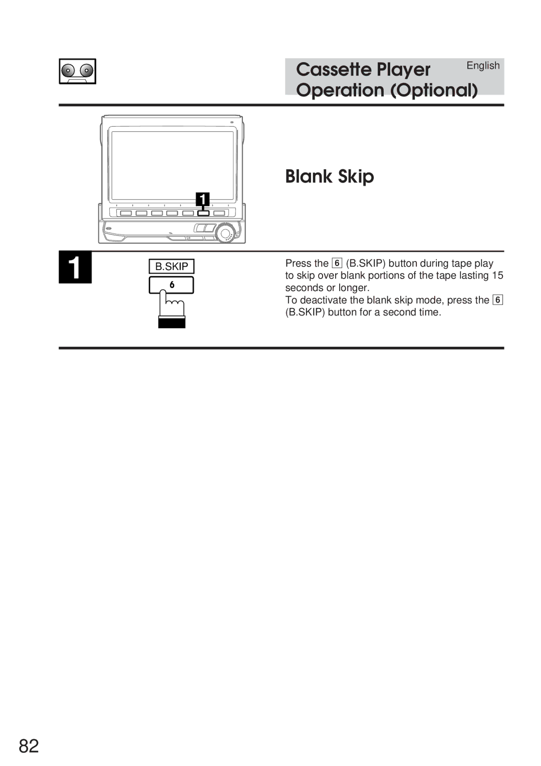 Alpine 68P21523Y62-B owner manual Blank Skip 