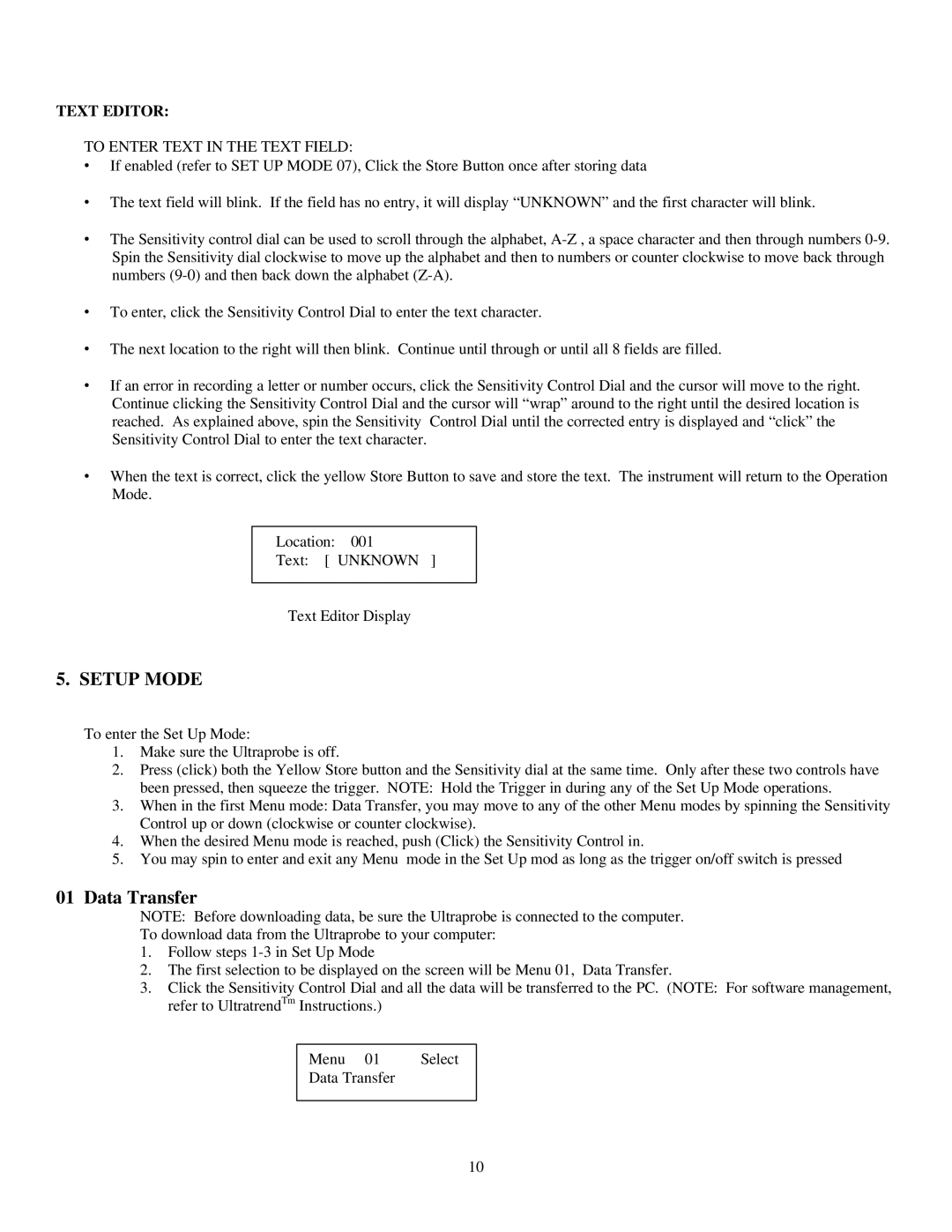 Alpine 9000 instruction manual Setup Mode, Text Editor, To Enter Text in the Text Field 