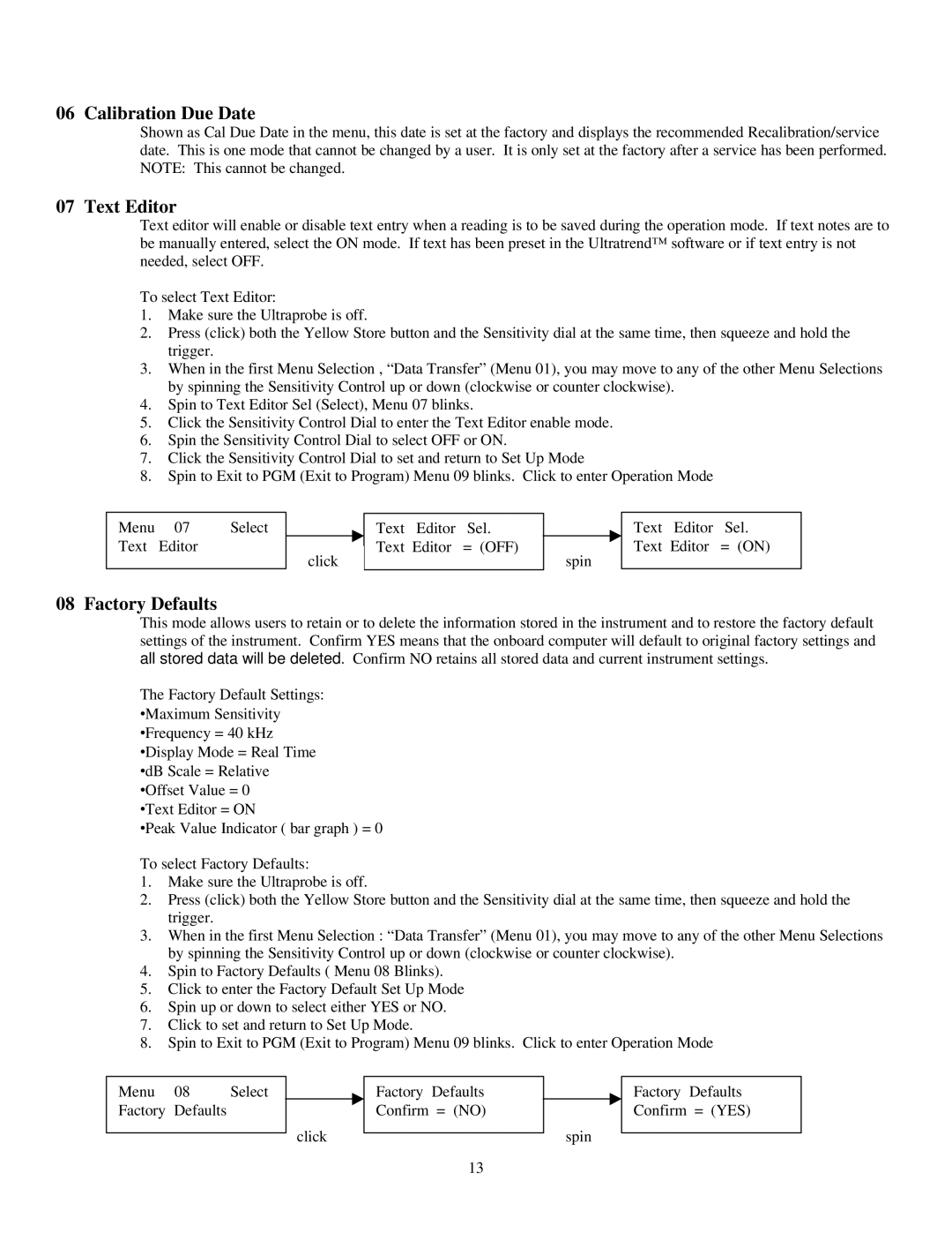 Alpine 9000 instruction manual Calibration Due Date 