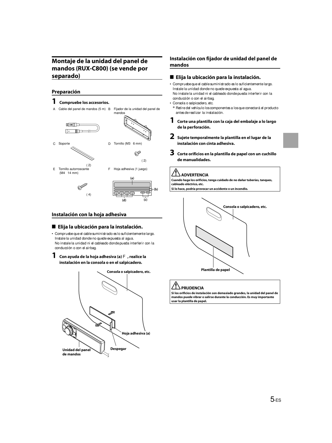 Alpine alpine system integration audio processor Prudencia, Consola o salpicadero, etc Plantilla de papel 