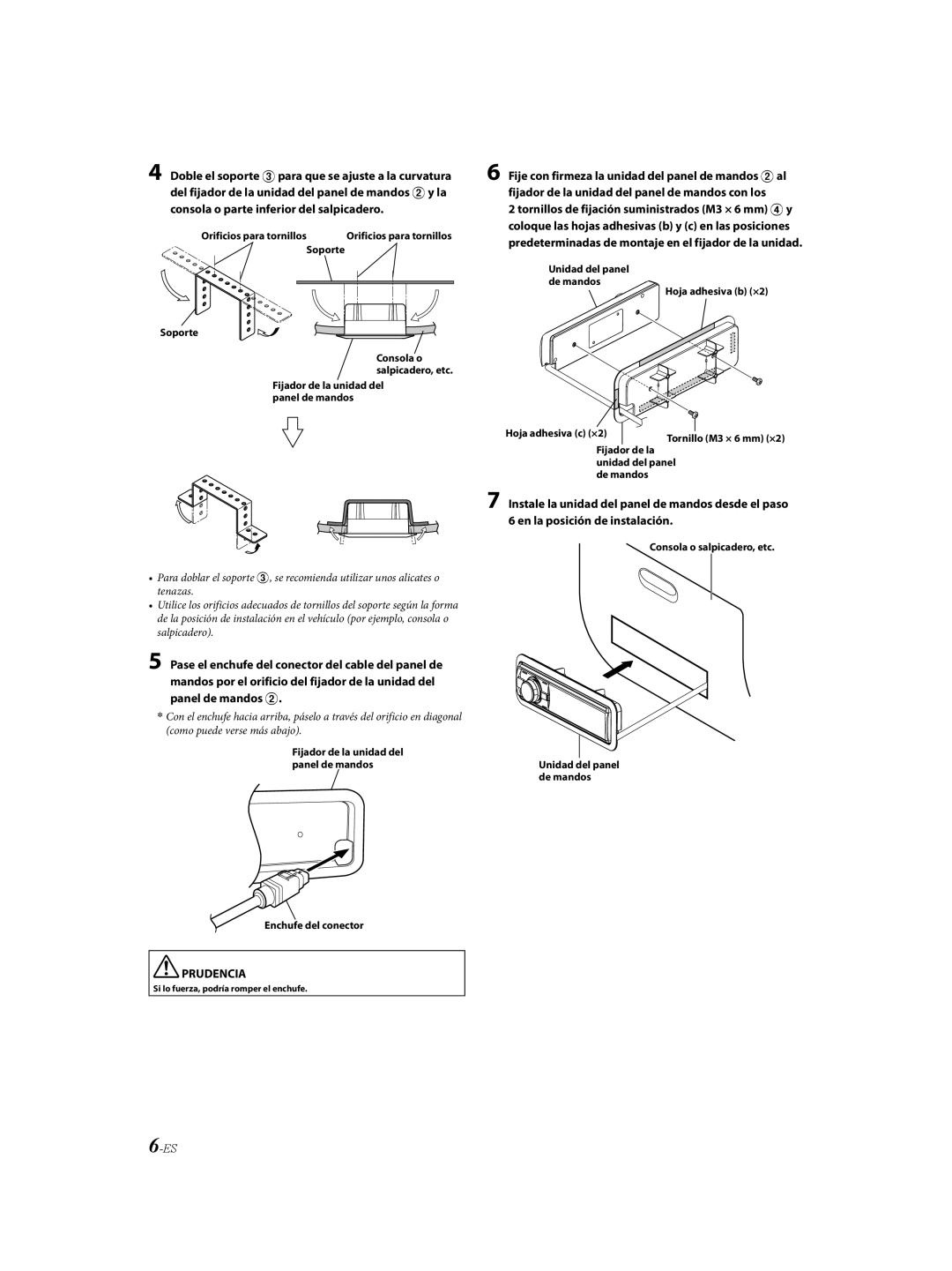 Alpine alpine system integration audio processor installation manual Soporte, Hoja adhesiva c ×2 