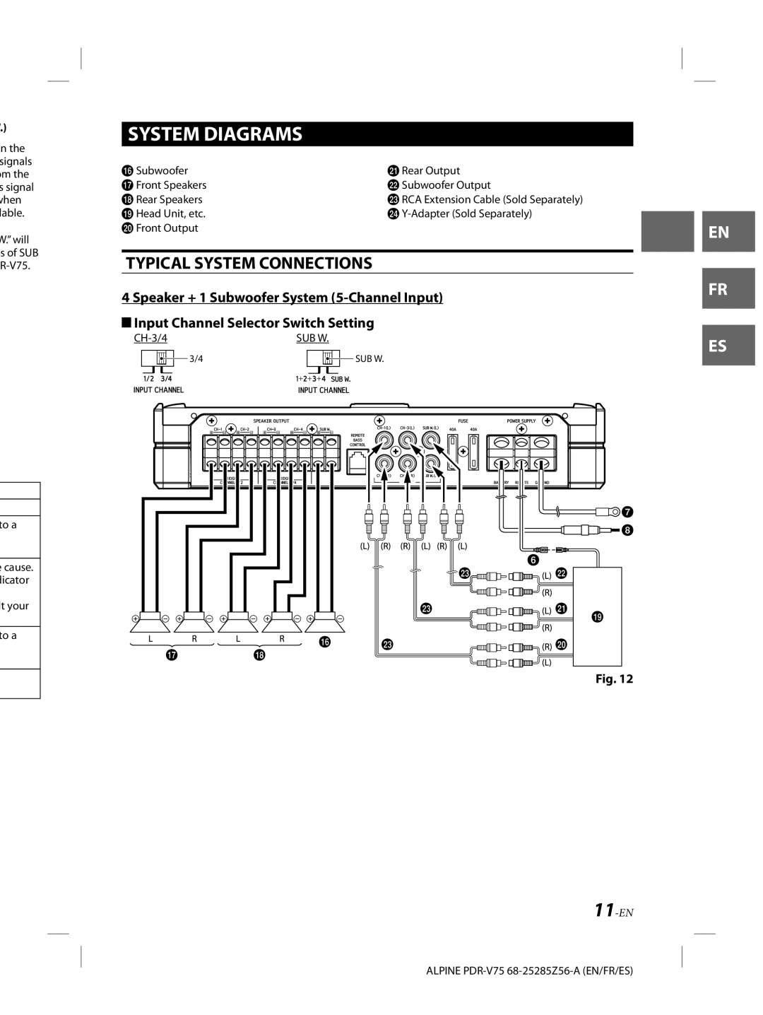 Alpine alpine owner manual System Diagrams, Typical System Connections 