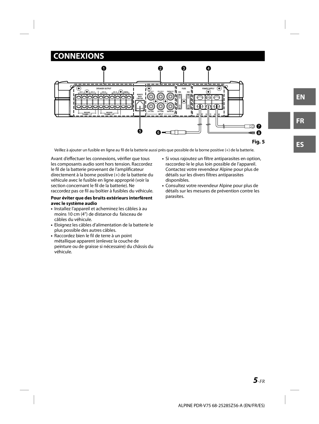 Alpine alpine owner manual Connexions 