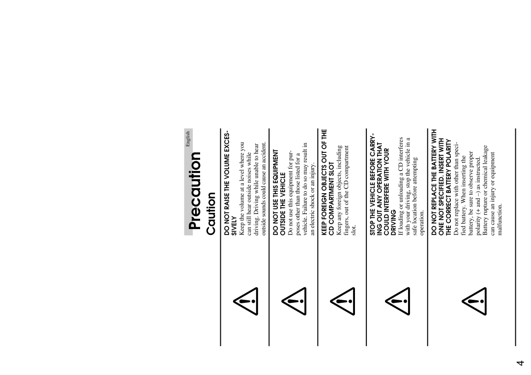 Alpine CDA-7832R owner manual Keep Foreign Objects OUT of the CD Compartment Slot 