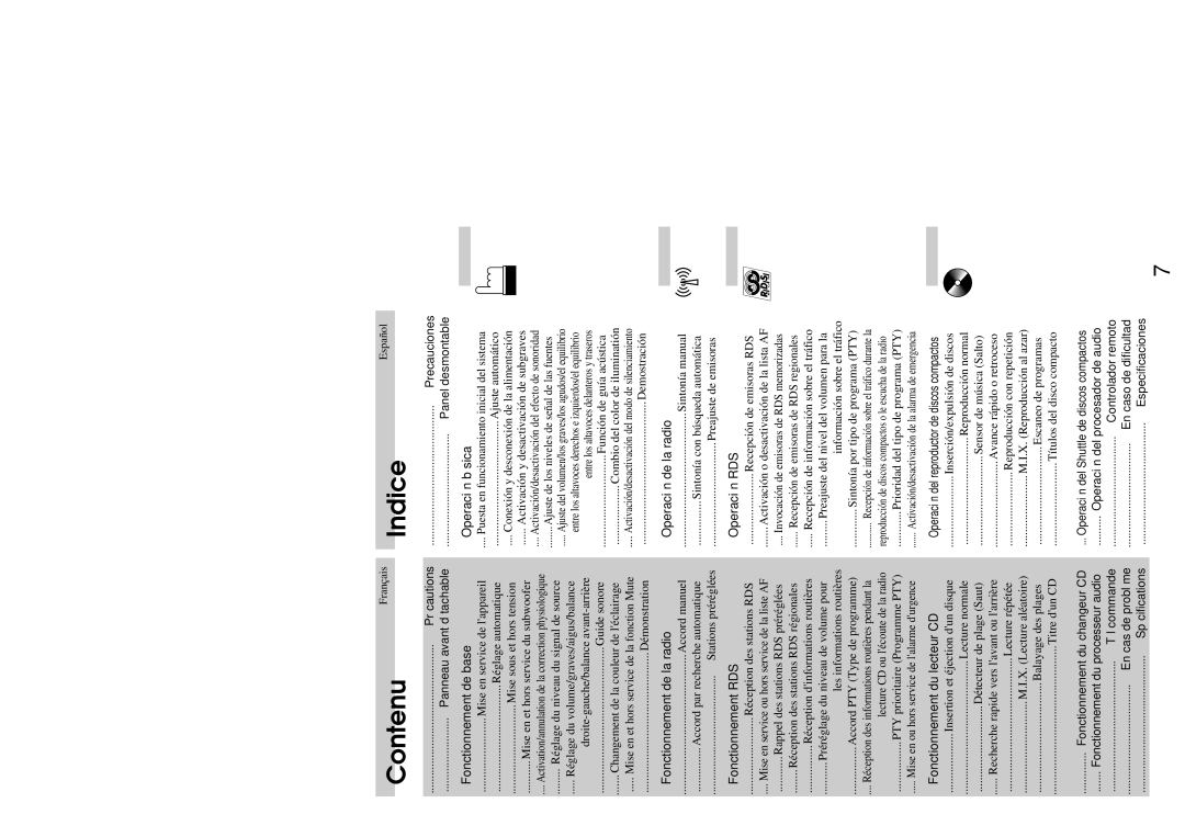 Alpine CDA-7832R owner manual Indice 