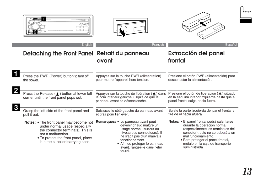 Alpine CDA-7838, CDA-7839 owner manual English Français Español 