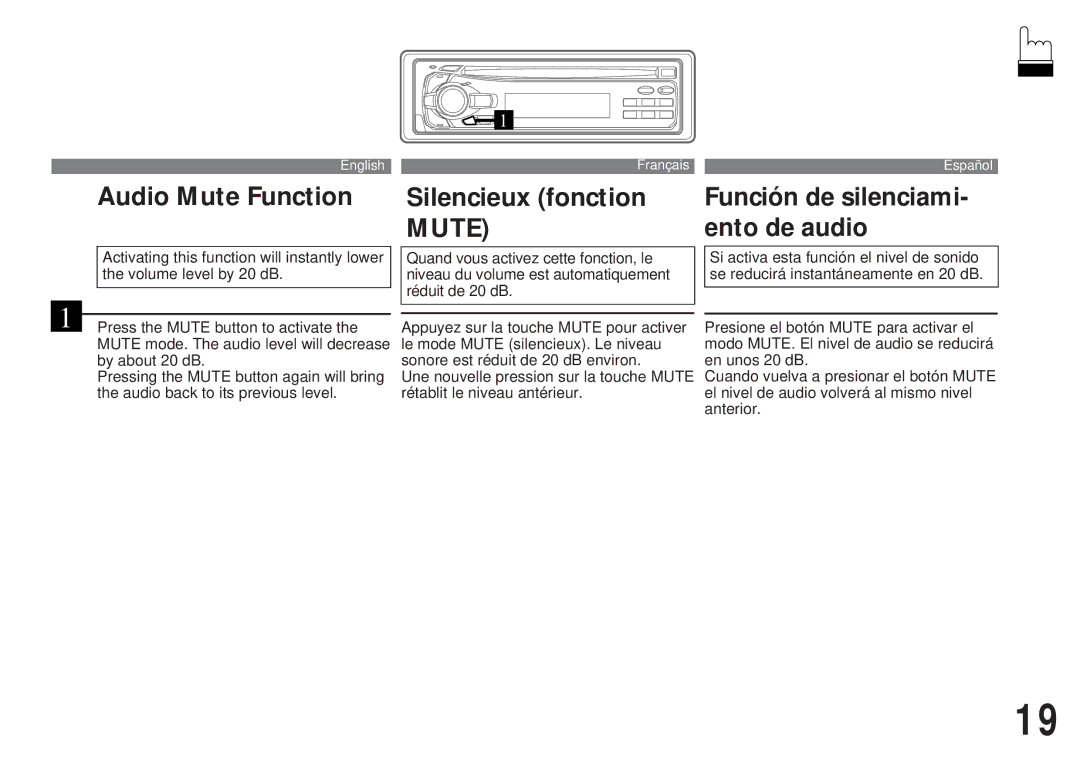 Alpine CDA-7838, CDA-7839 owner manual Mute 