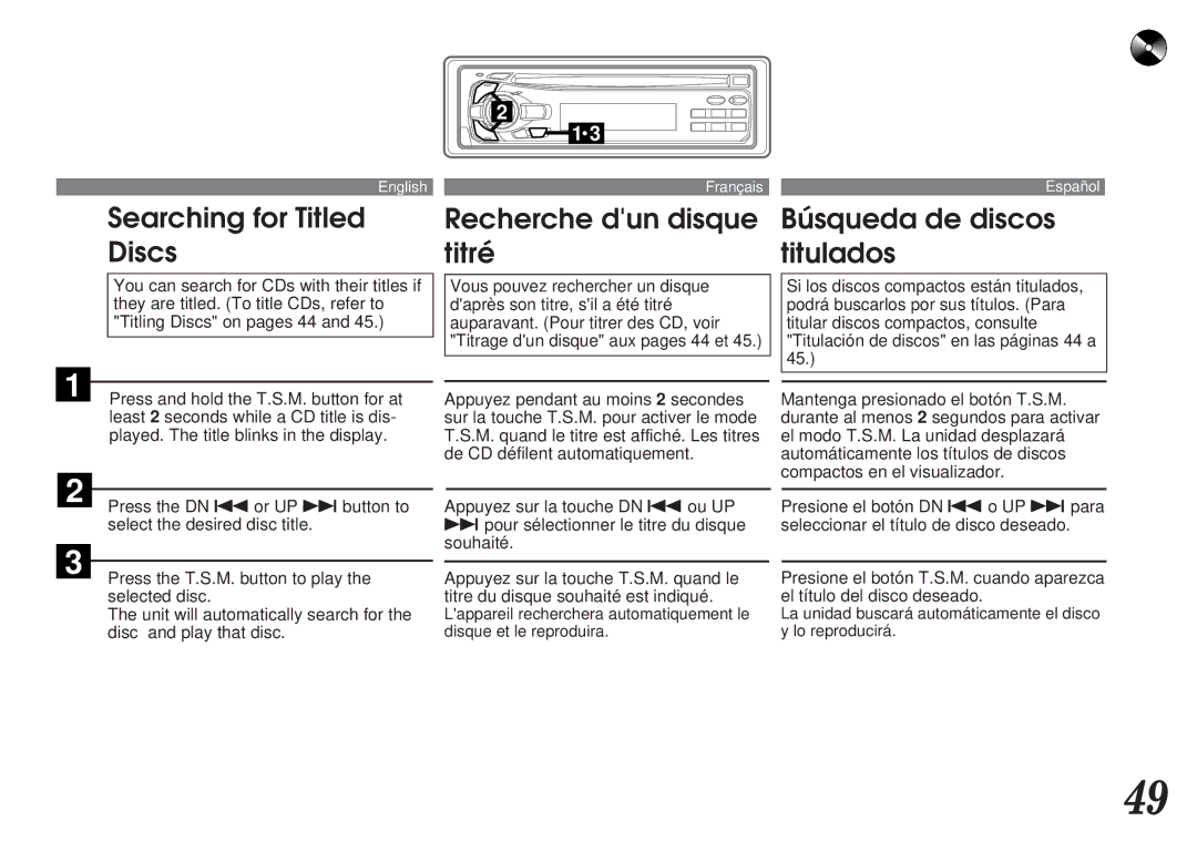 Alpine CDA-7838, CDA-7839 owner manual English Français Español 