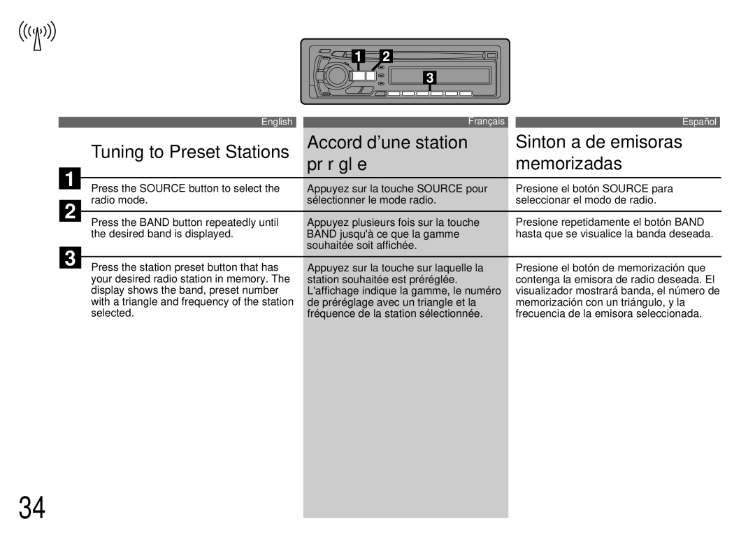 Alpine CDA-7944R, CDA-7842R owner manual English Français Español 