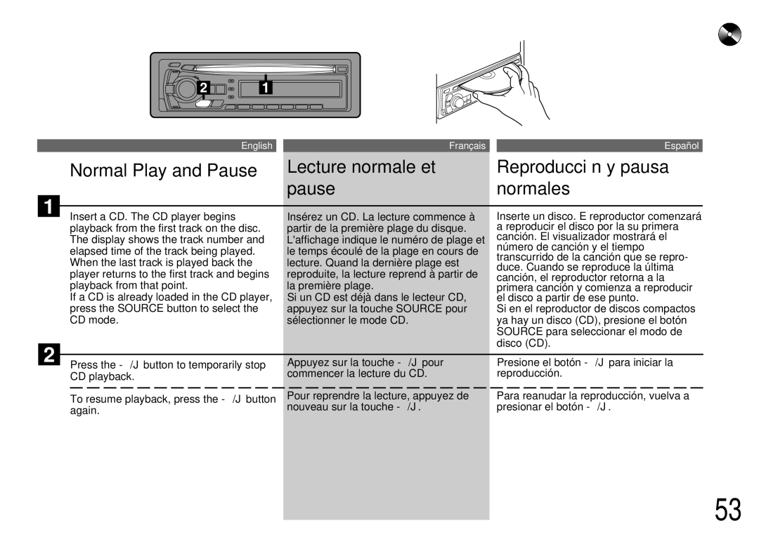 Alpine CDA-7842R, CDA-7944R owner manual English Français Español 