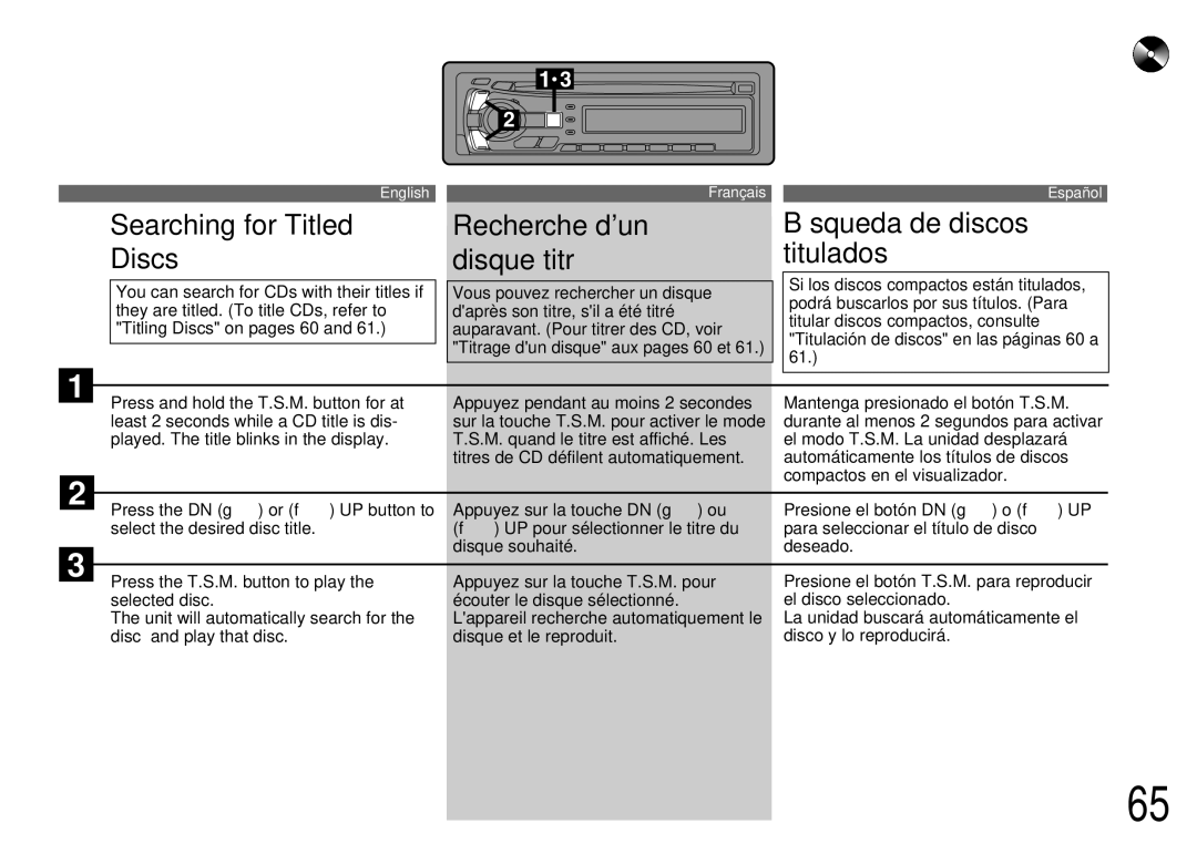 Alpine CDA-7842R, CDA-7944R owner manual EnglishFrançaisEspañol 