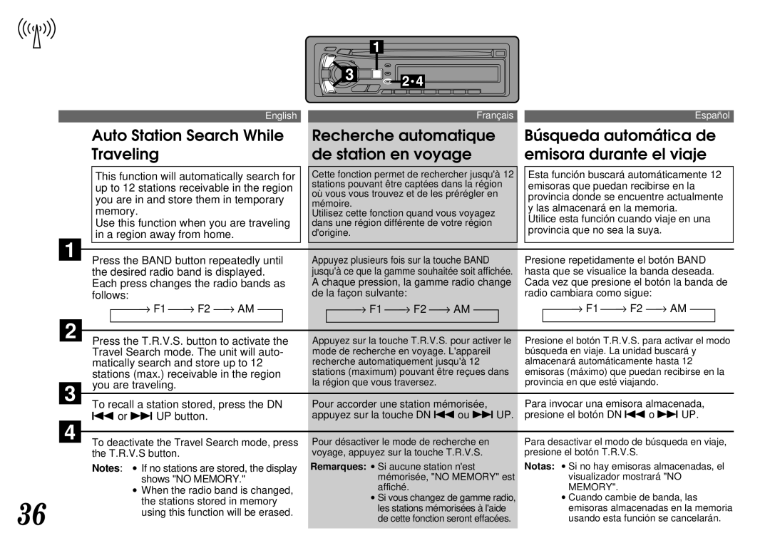 Alpine CDA-7844 owner manual Travel Search mode. The unit will auto, Matically search and store up to, You are traveling 