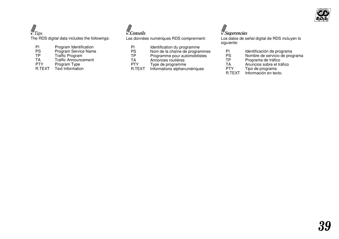 Alpine CDA-7844 owner manual Tips 