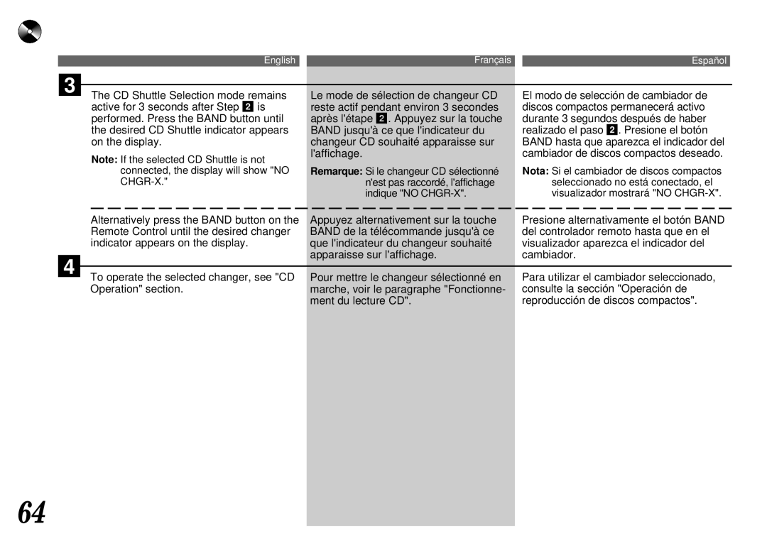 Alpine CDA-7844 owner manual Chgr-X 