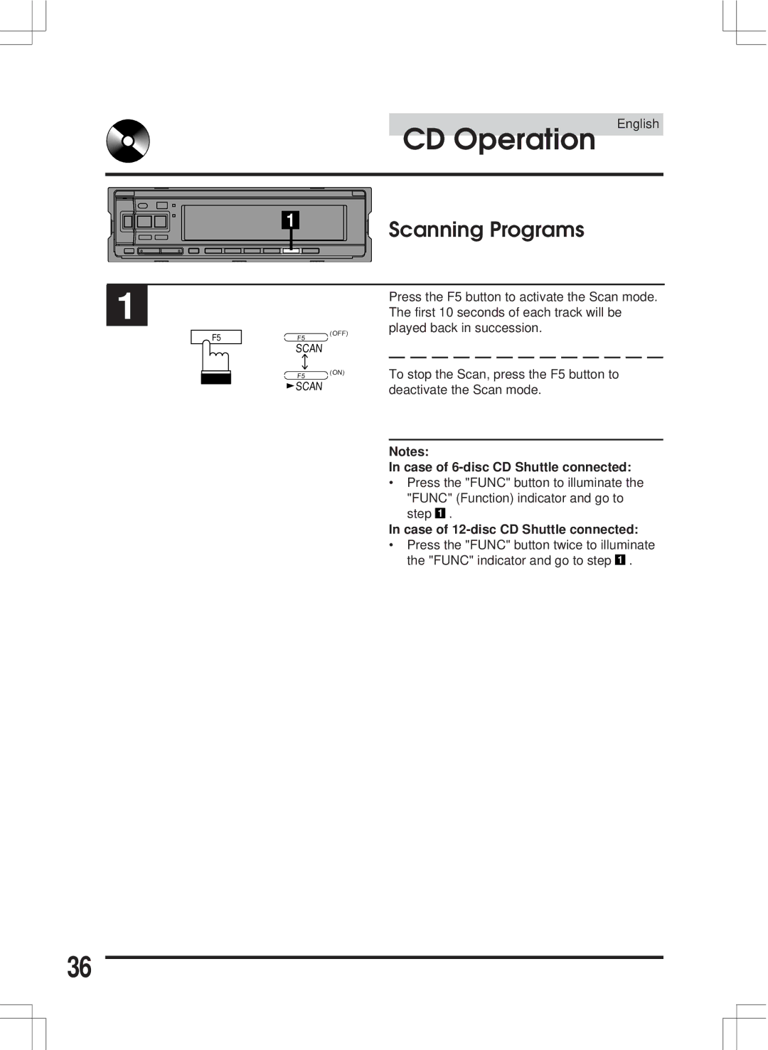 Alpine CDA-7846E owner manual Scanning Programs 