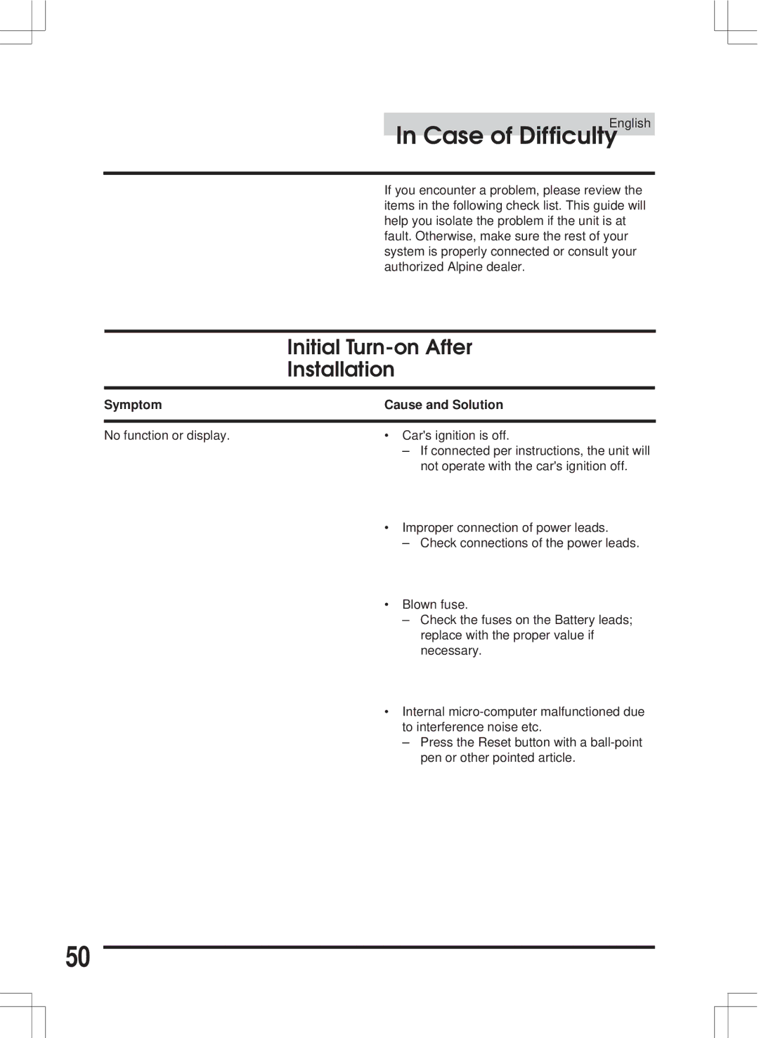 Alpine CDA-7846E owner manual Initial Turn-on After, Installation 