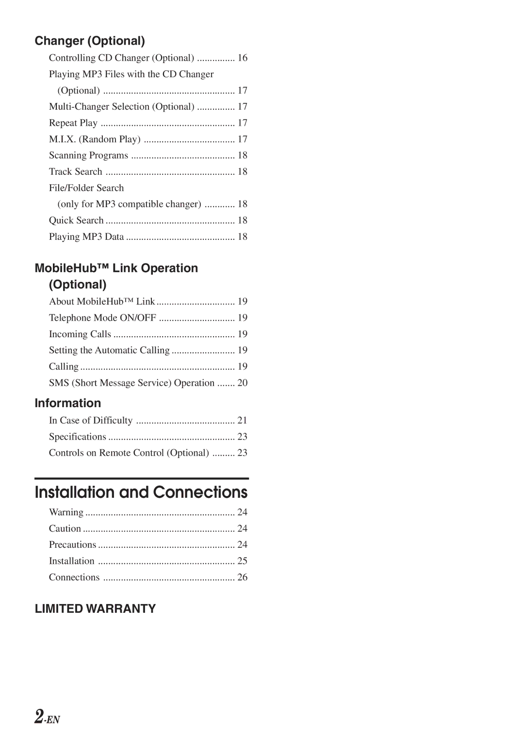 Alpine CDA-9820XM owner manual Installation and Connections 