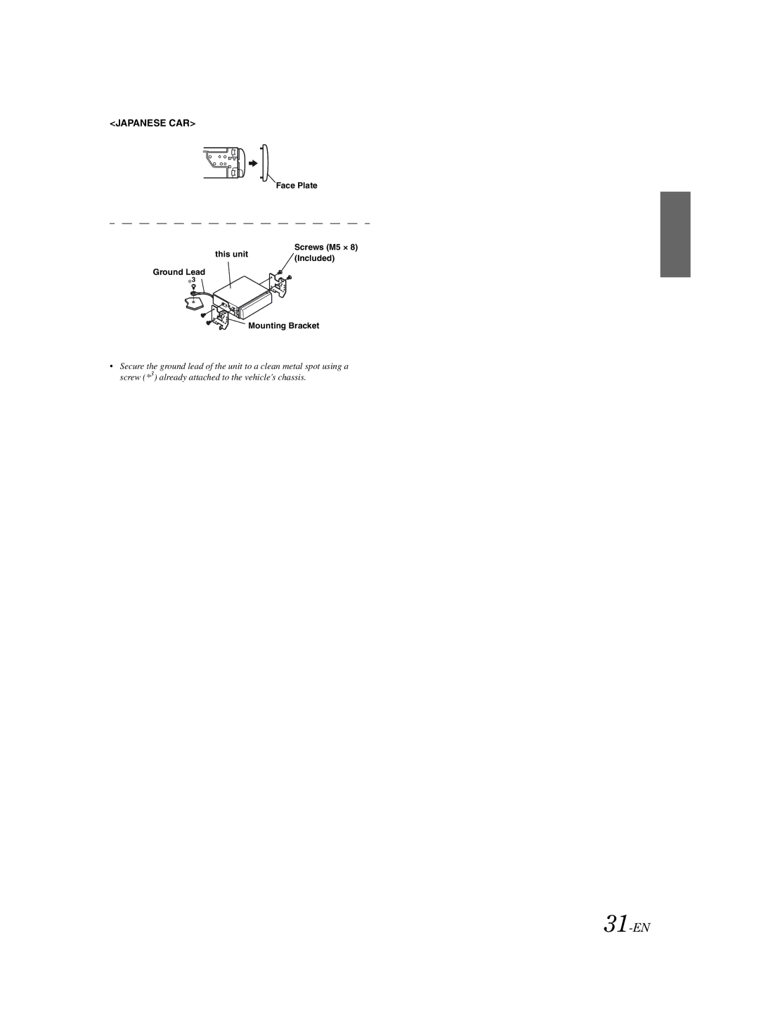 Alpine CDA-9856 owner manual 31-EN, Japanese CAR 