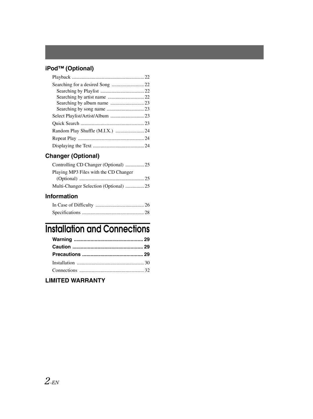 Alpine CDA-9856 owner manual Installation and Connections 