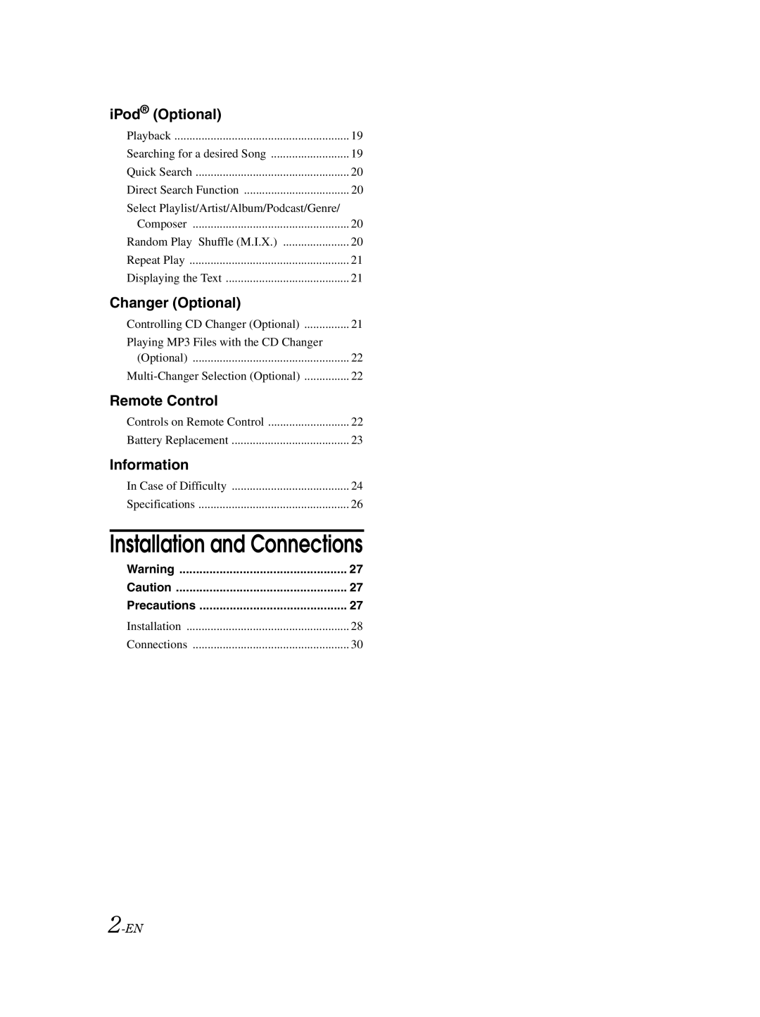 Alpine CDA-9883E owner manual Installation and Connections 