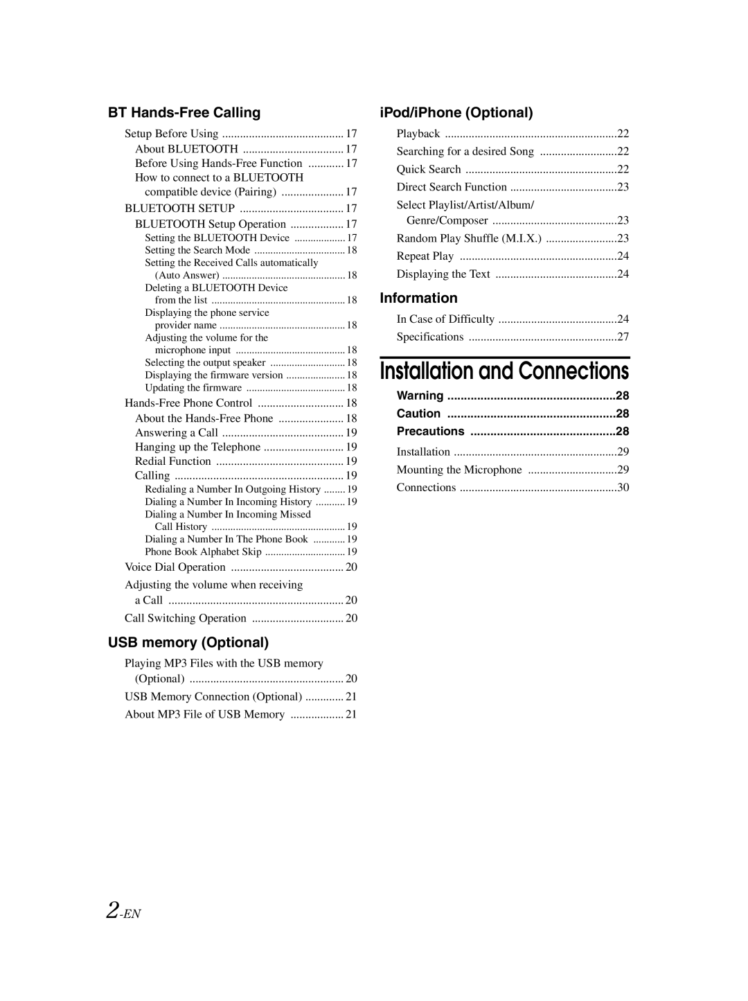 Alpine CDE-125EBT owner manual Installation and Connections 