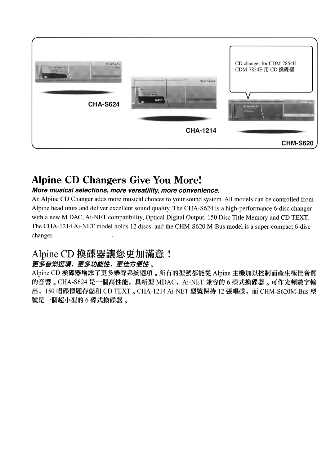 Alpine CDE-7853E, CDM-7854E manual 