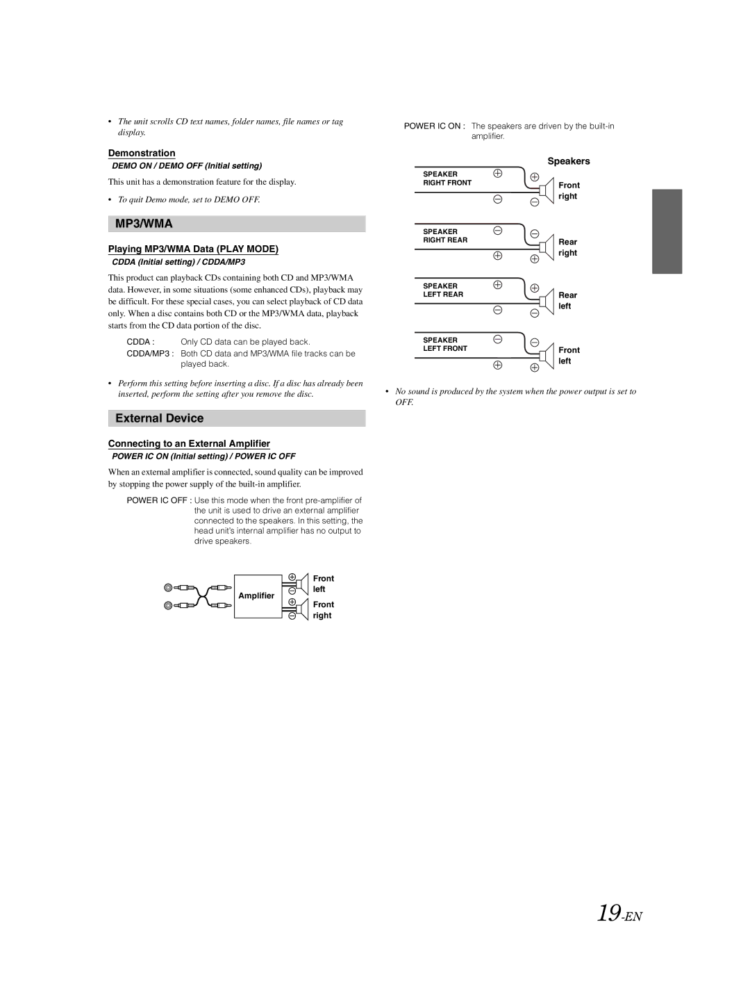 Alpine CDE-9850Ri owner manual MP3/WMA 