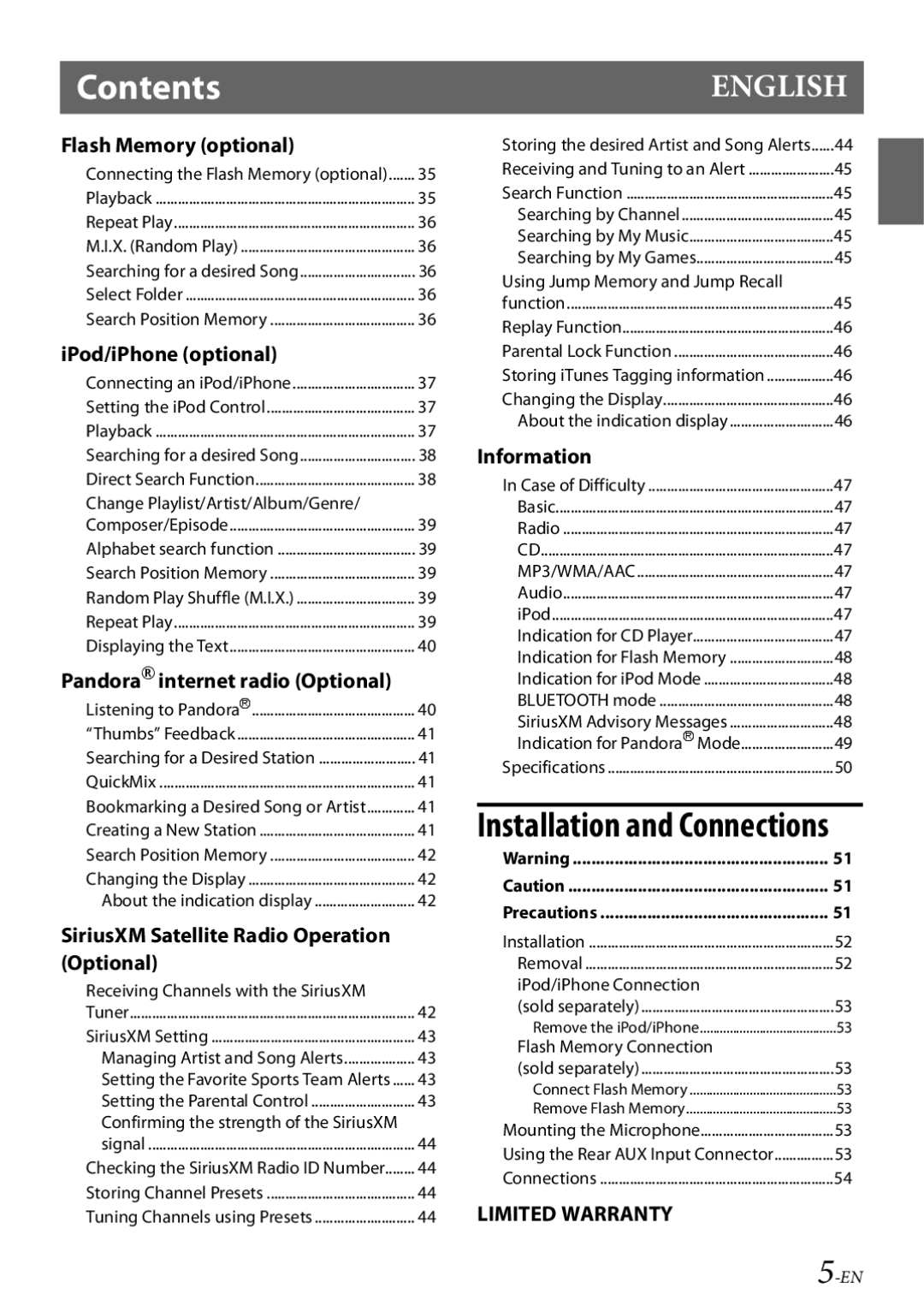 Alpine CDE-HD149BT owner manual Installation and Connections, Receiving and Tuning to an Alert 