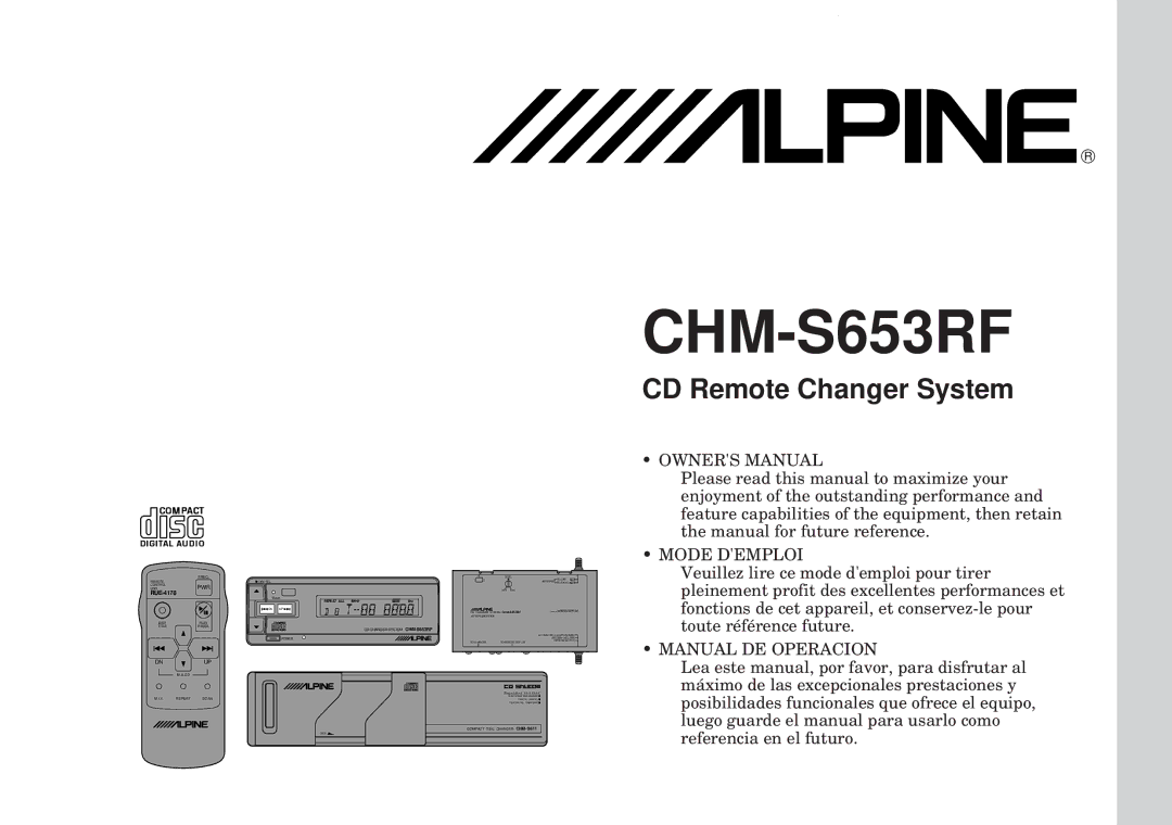 Alpine CHM-S653RF owner manual 