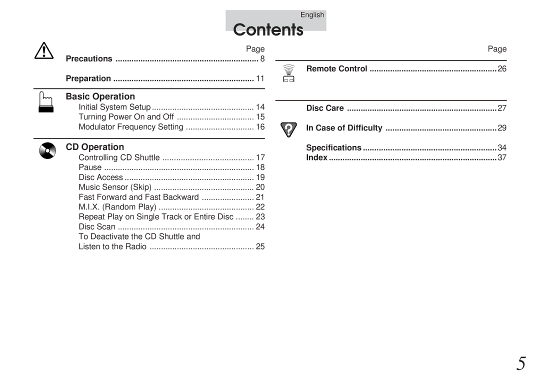 Alpine CHM-S653RF owner manual Contents 