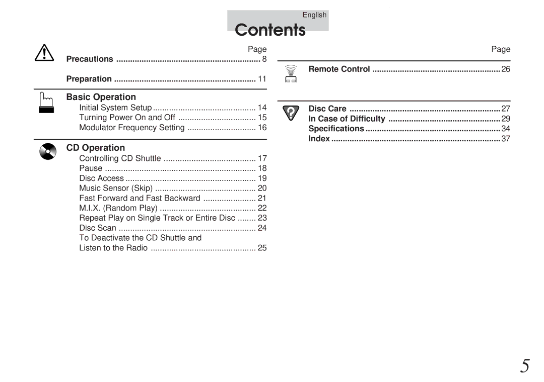 Alpine CHM-S655 owner manual Contents 