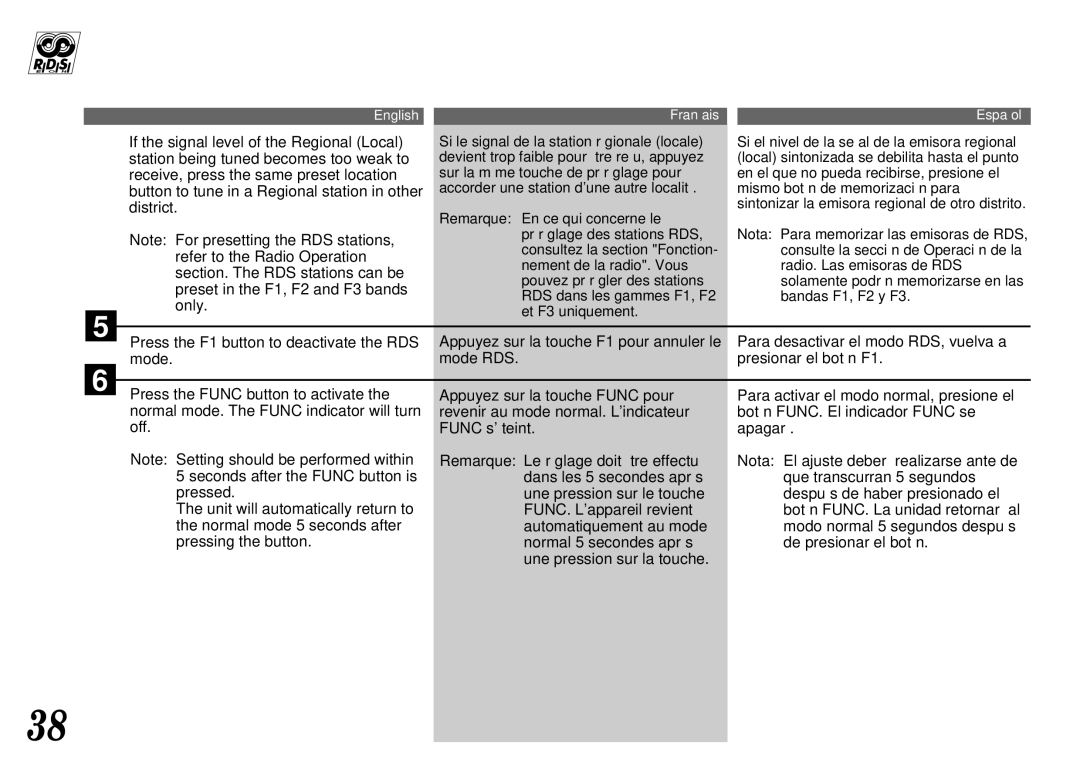 Alpine CTA-1505R, CTA-1502R owner manual Refer to the Radio Operation 