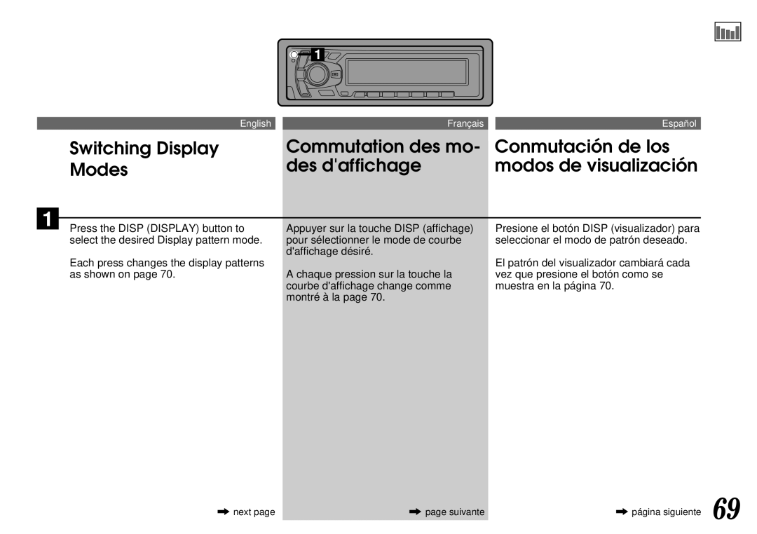 Alpine CTA-1502R, CTA-1505R owner manual Next Suivante Página siguiente 