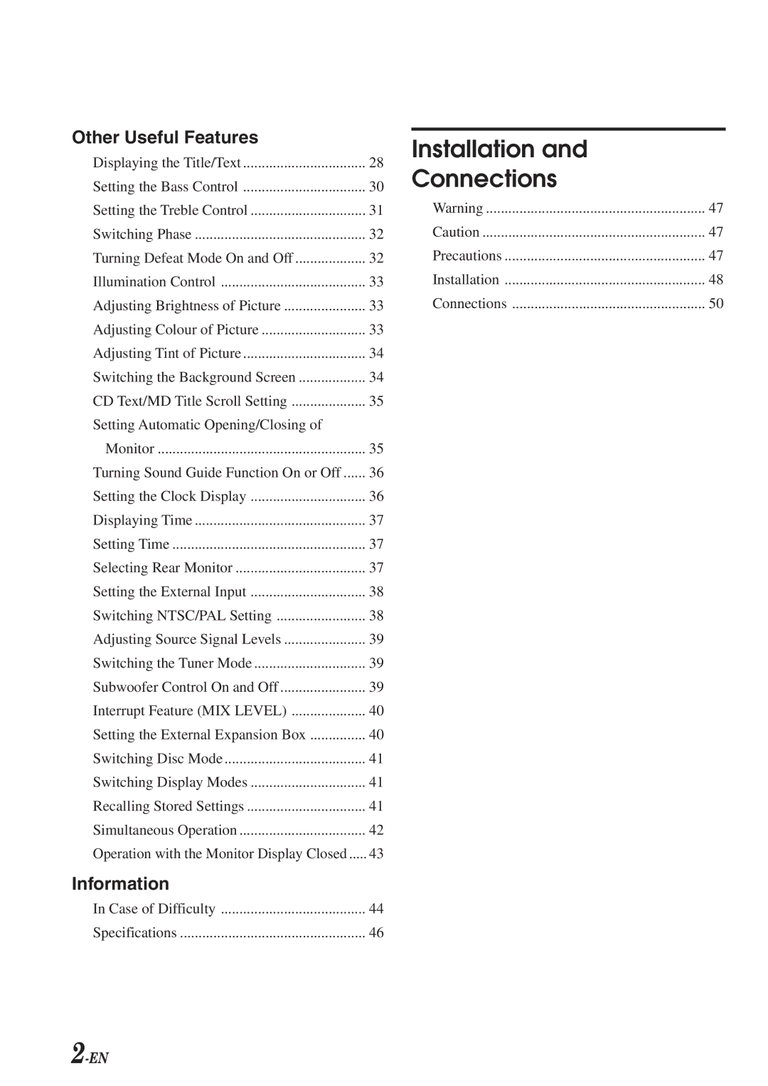 Alpine CVA-1003R owner manual Installation Connections 