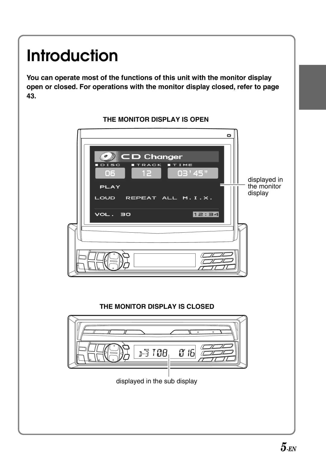 Alpine CVA-1003R owner manual Introduction 