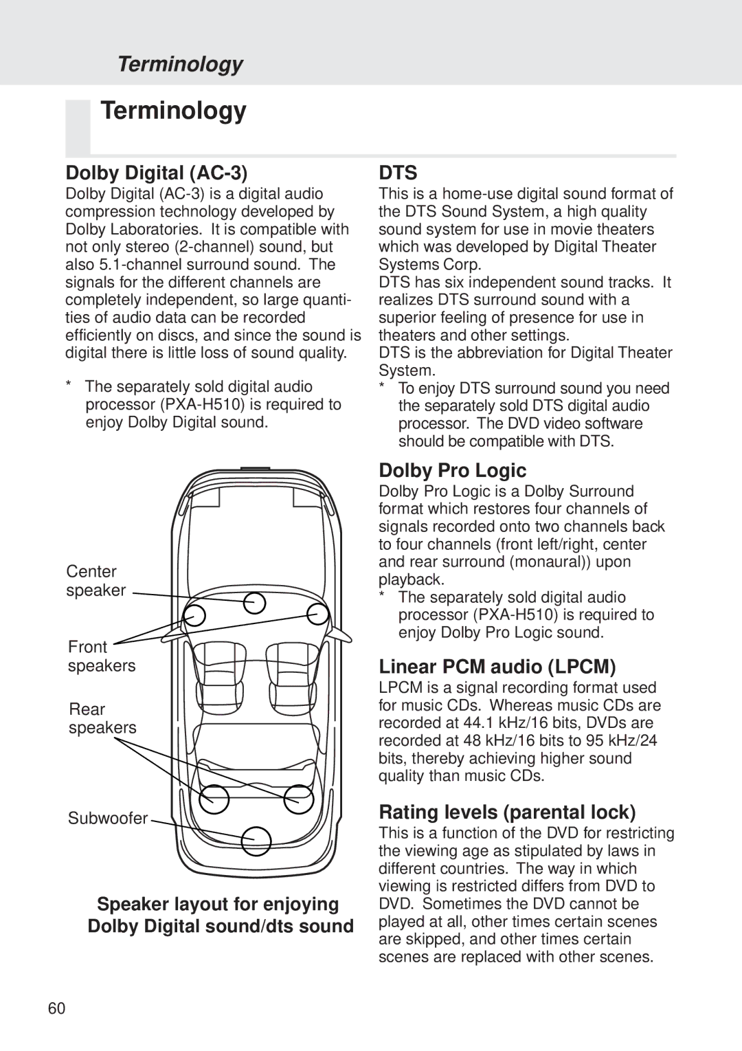 Alpine DVA-5205 owner manual Terminology 