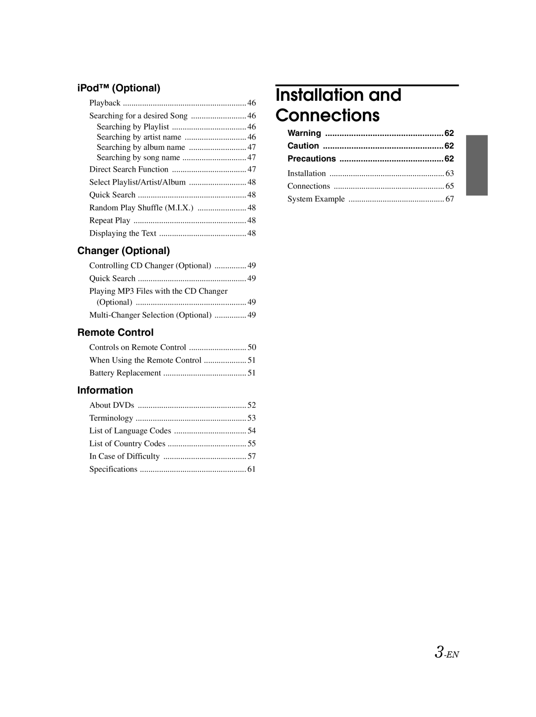 Alpine DVA-9861Ri owner manual Installation Connections 