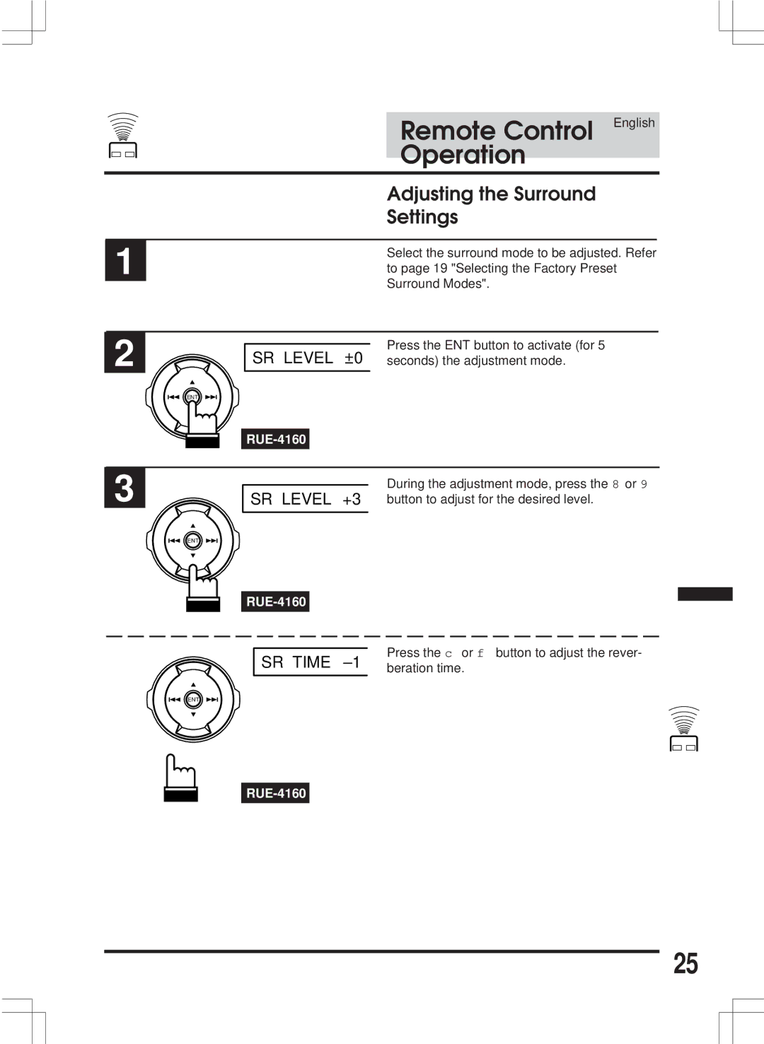 Alpine ERA-G311 owner manual Adjusting the Surround Settings, SR Time 