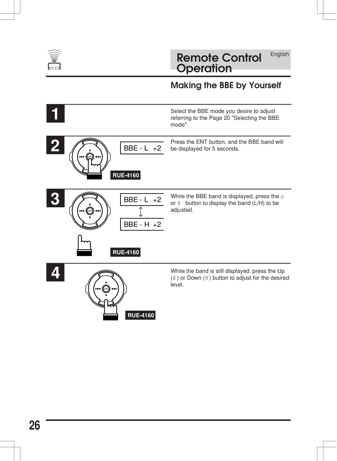 Alpine ERA-G311 owner manual Making the BBE by Yourself, BBE H +2 