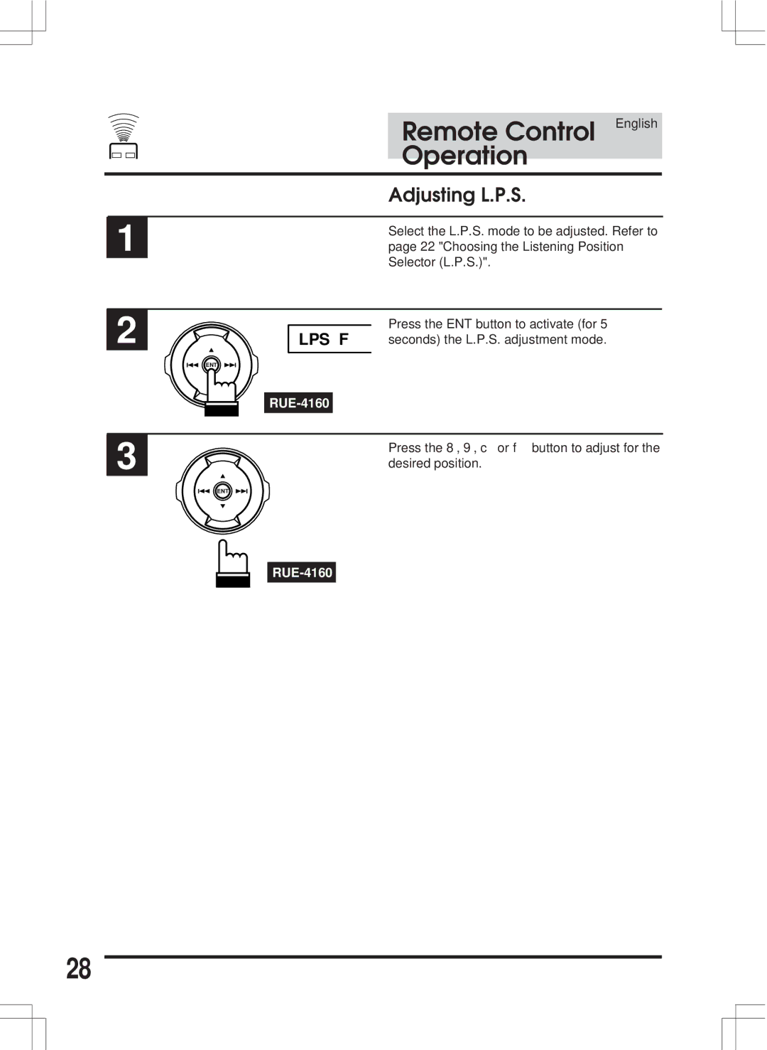 Alpine ERA-G311 owner manual Adjusting L.P.S 