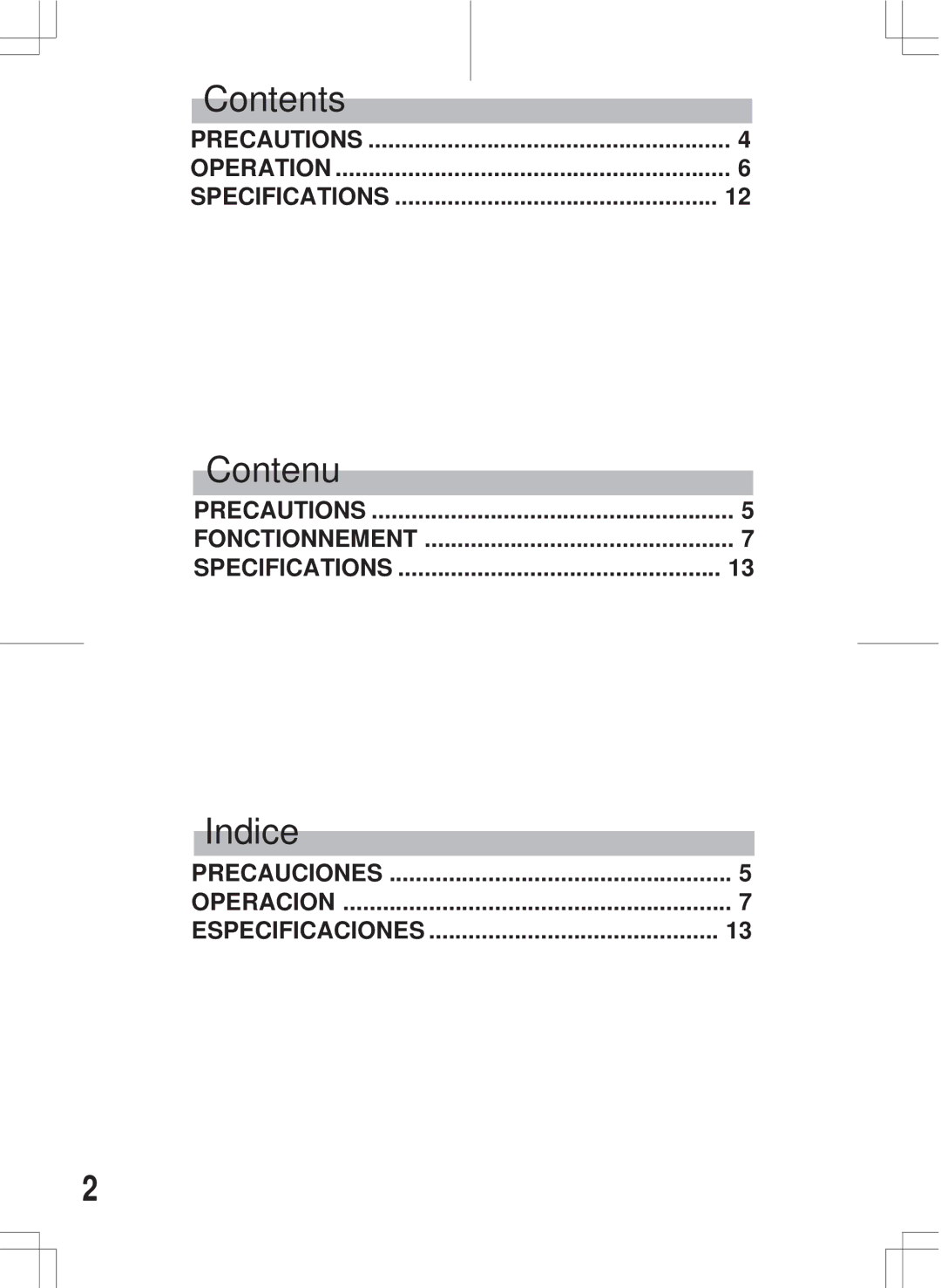 Alpine ERE-G180 owner manual English/Français/Español 