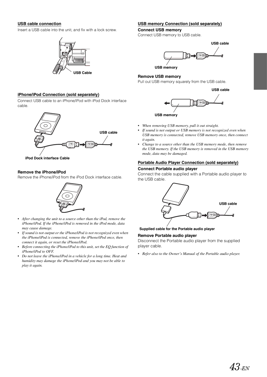 Alpine iDA-305 owner manual 43-EN 